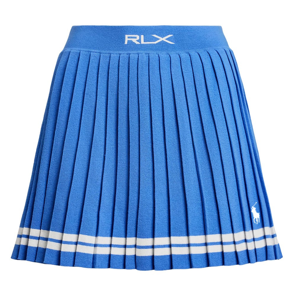 Ralph Lauren Cotton Blend Pleated 16" Golf Skort Summer Blue/Ceramic White - SP25 Women