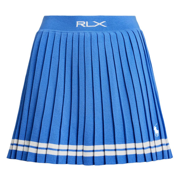 Ralph Lauren Cotton Blend Pleated 16" Golf Skort Summer Blue/Ceramic White - SP25 Women