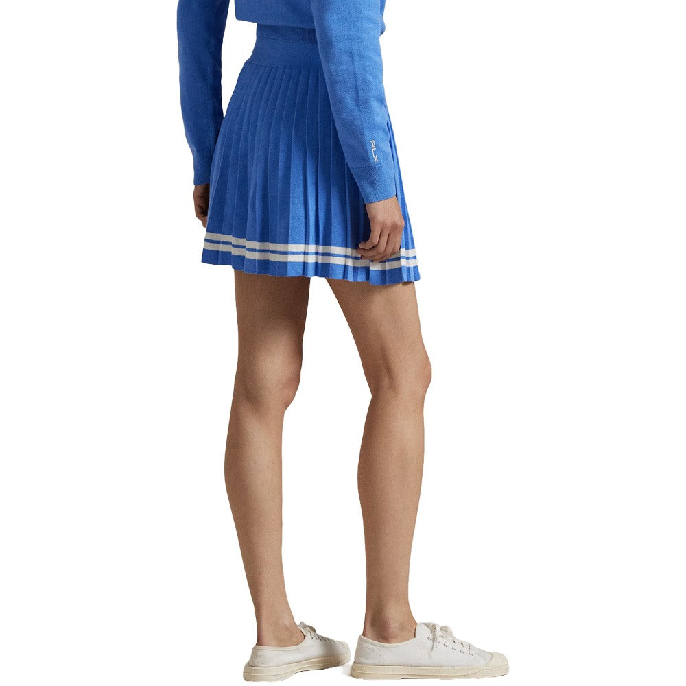Ralph Lauren Cotton Blend Pleated 16" Golf Skort Summer Blue/Ceramic White - SP25 Women