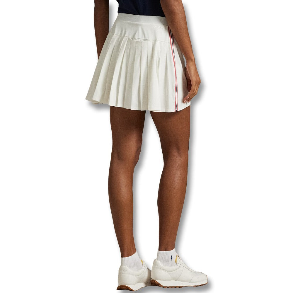 Ralph Lauren 4-Way Stretch Back Pleats 15" Golf Short Ceramic Blue/Red Sky/Ceramic White - SP25 Women