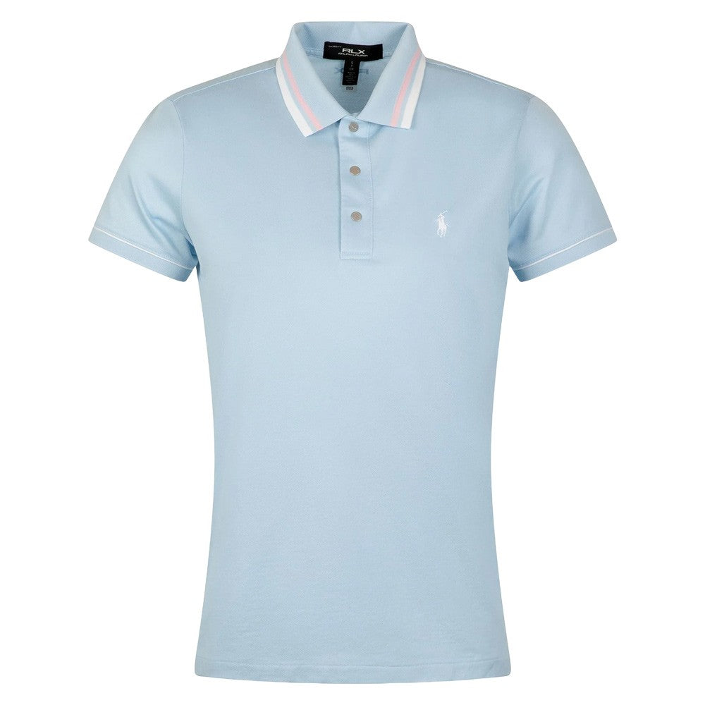 Ralph Lauren Tour Pique Val Golf Polo (Tailored Fit) Cold Spring/Garden Pink/Ceramic White - SP25 Women