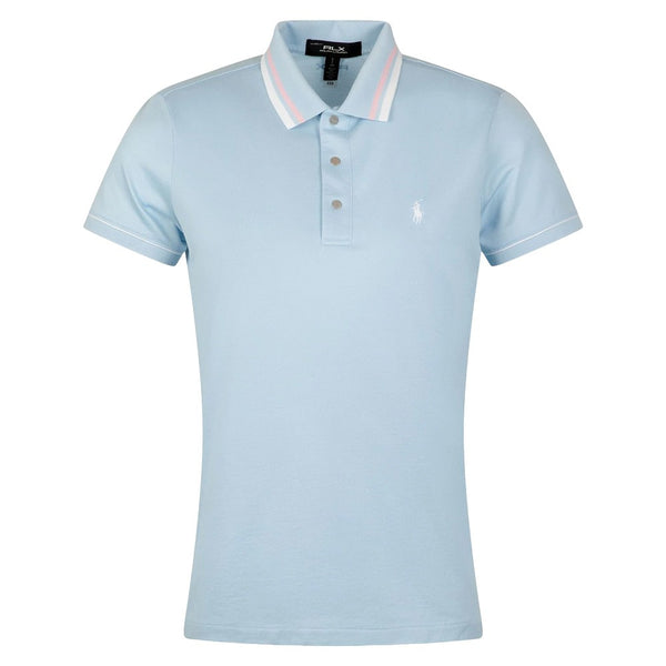 Ralph Lauren Tour Pique Val Golf Polo (Tailored Fit) Cold Spring/Garden Pink/Ceramic White - SP25 Women
