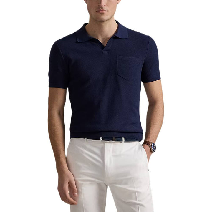 Ralph Lauren Cotton Coolmax Sweater Pocket Golf Polo Refined Navy - SP25 Men