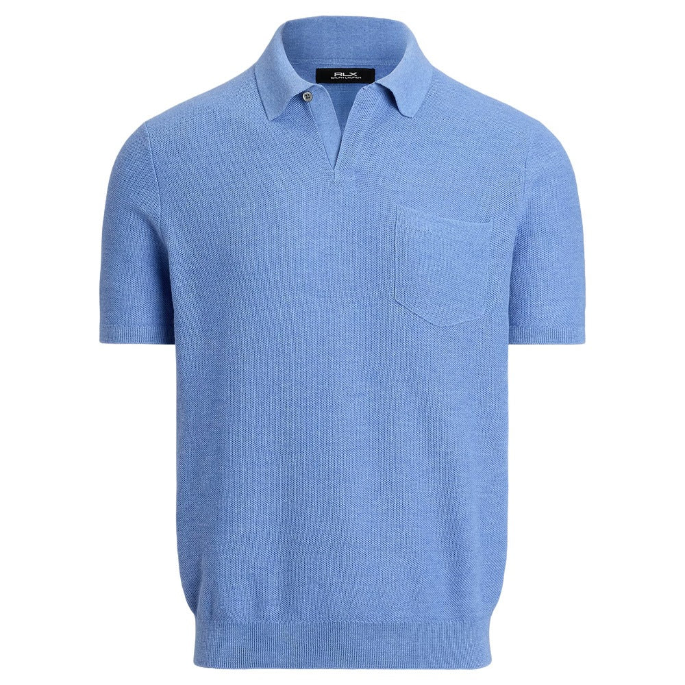Ralph Lauren Cotton Coolmax Sweater Pocket Golf Polo Washed Chambray Heather - SP25 Men