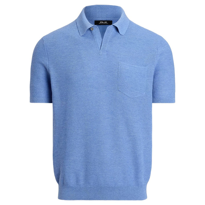 Ralph Lauren Cotton Coolmax Sweater Pocket Golf Polo Washed Chambray Heather - SP25 Men