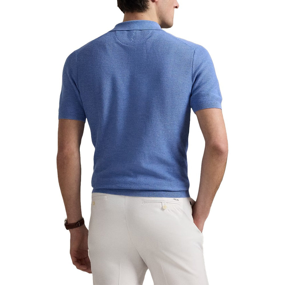 Ralph Lauren Cotton Coolmax Sweater Pocket Golf Polo Washed Chambray Heather - SP25 Men