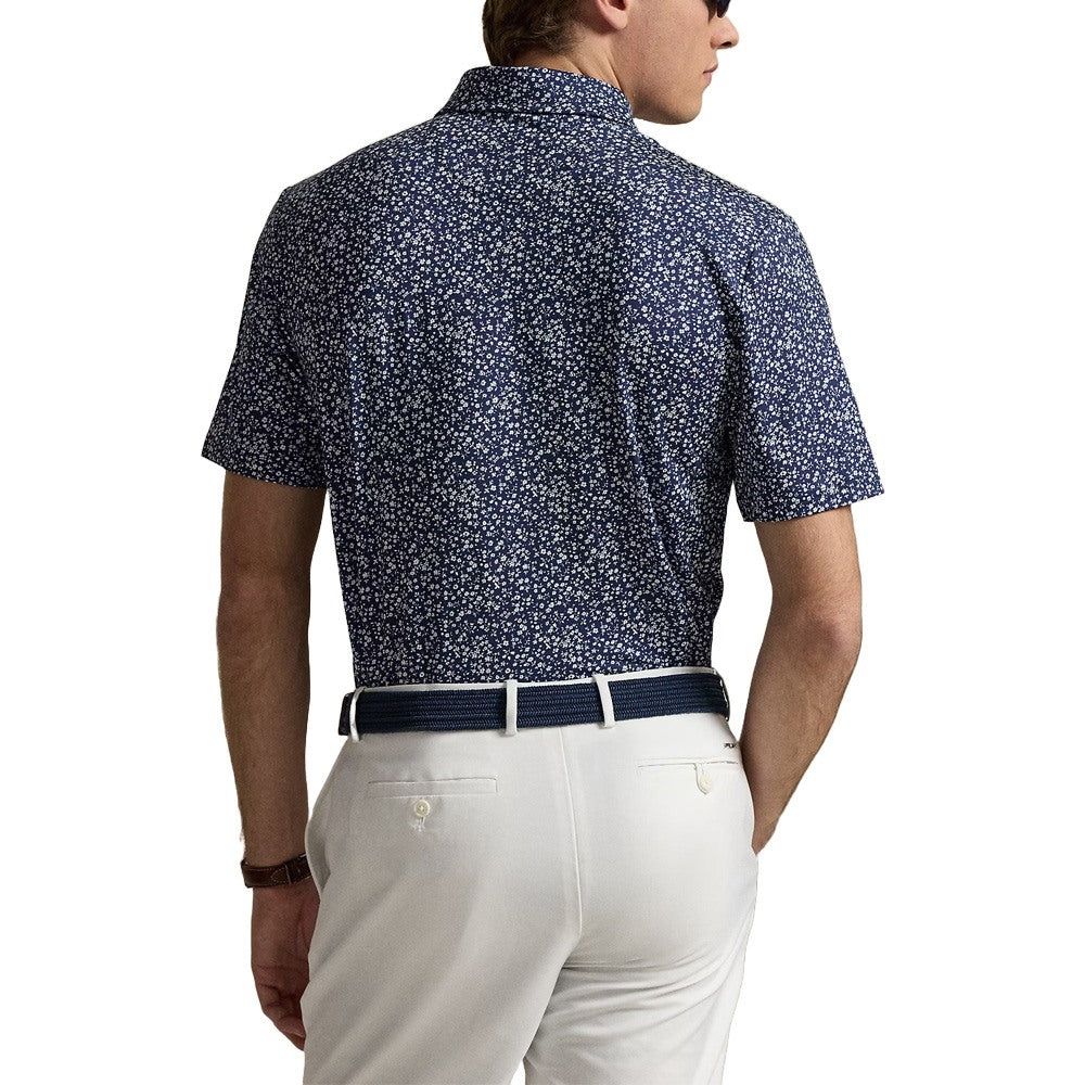 Ralph Lauren Lightweight Airlfow Golf Polo (Micro Toss Floral Print) Refined Navy - SP25 Men