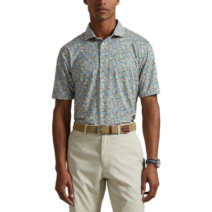 Ralph Lauren Classic Fit Performance Lightweight Airflow Golf Polo Peach Tree Multi - SP25 Men