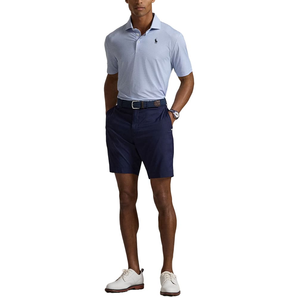 Ralph Lauren Classic Fit Performance Lightweight Airflow Golf Polo Micro Cube Refined Navy - SP25 Men