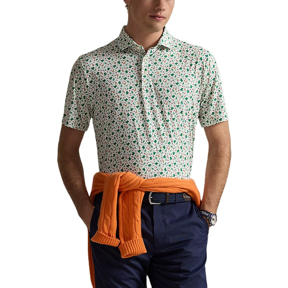 Ralph Lauren Shortsleeve Lightweight Airflow Augusta Print Golf Polo Polo Tee Time - SP25 Men