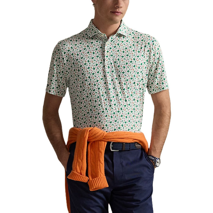 Ralph Lauren Shortsleeve Lightweight Airflow Augusta Print Golf Polo Polo Tee Time - SP25 Men
