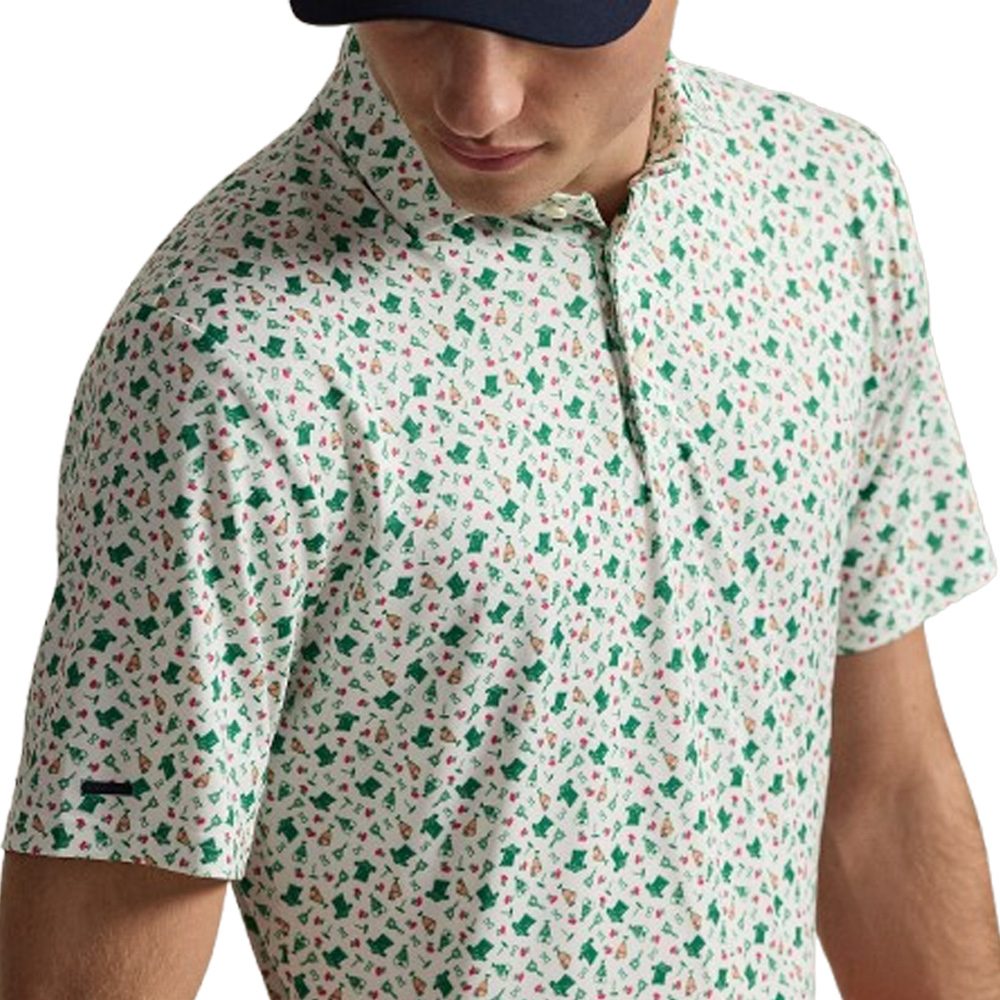 Ralph Lauren Shortsleeve Lightweight Airflow Augusta Print Golf Polo Polo Tee Time - SP25 Men