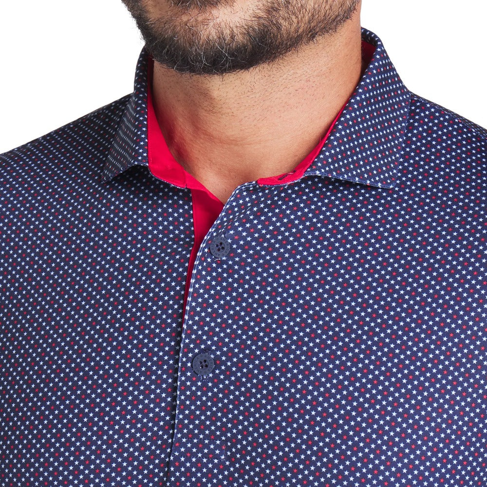 PUMA Volition Micro Star Golf Polo Deep Navy - SS25 Men