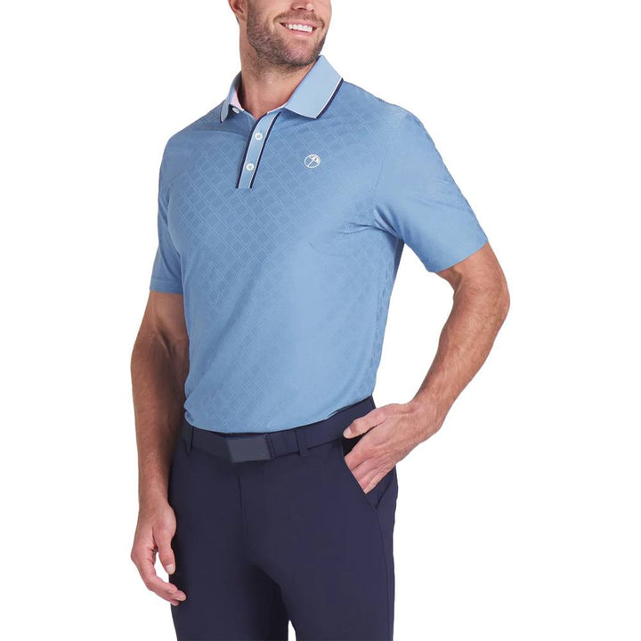 PUMA AP Tipped Jacquard Golf Polo Zen Blue - SS25 Men