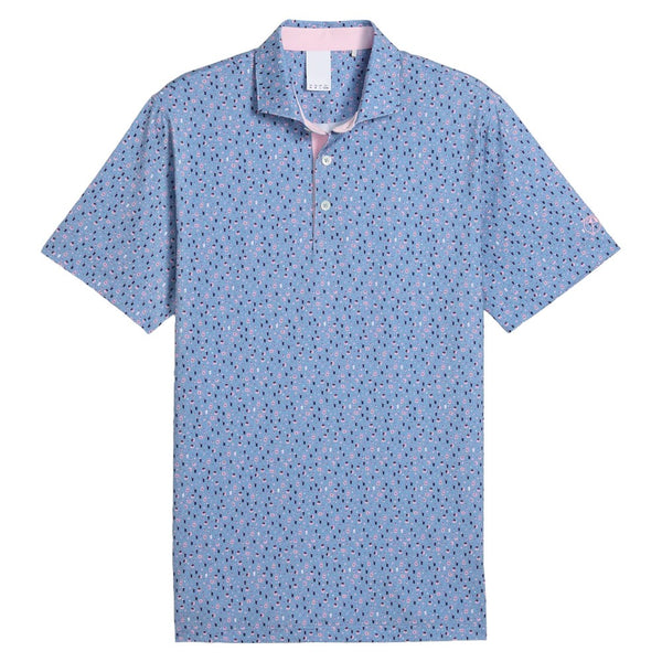 PUMA AP Tea Time Golf Polo Zen Blue/Pale Pink - SS25 Men