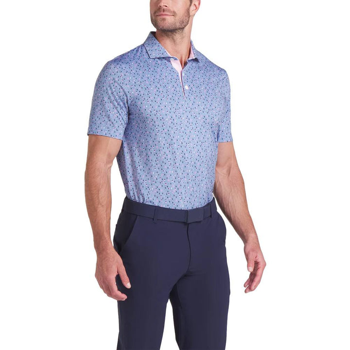 PUMA AP Tea Time Golf Polo Zen Blue/Pale Pink - SS25 Men