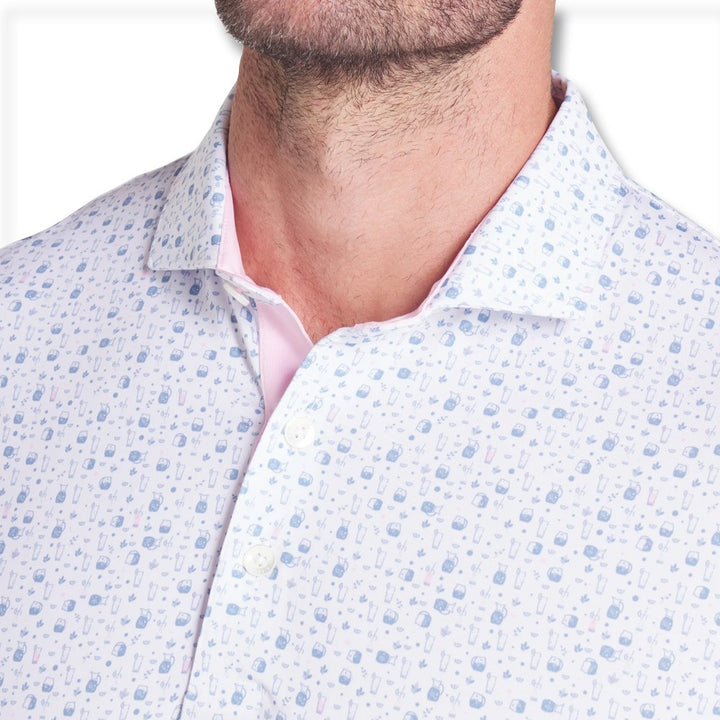 PUMA AP Tea Time Golf Polo White Glow/Zen Blue - SS25 Men
