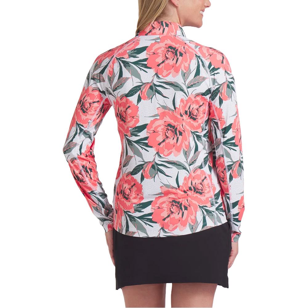 PUMA YouV Beautiful Game 1/4 Zip Golf Pullover White Glow/Peach Frost - SS25 Women