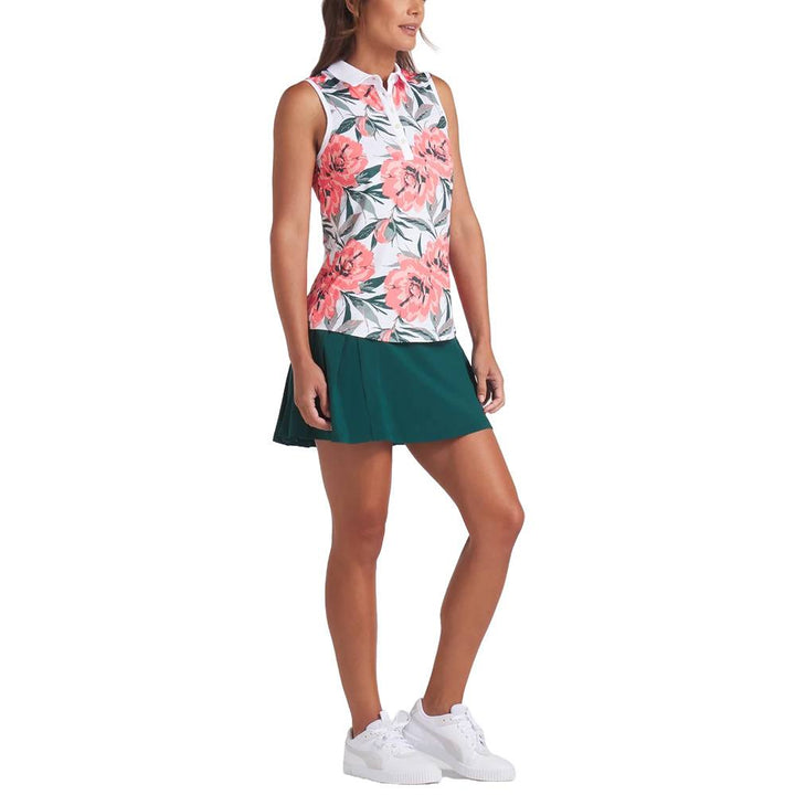 PUMA MATTR Beautiful Game Sleeveless Golf Polo White Glow/Peach Frost - SS25 Women