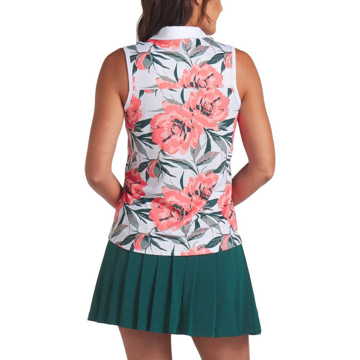 PUMA MATTR Beautiful Game Sleeveless Golf Polo White Glow/Peach Frost - SS25 Women