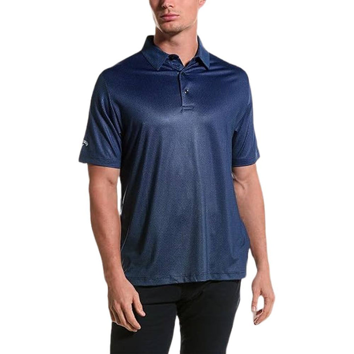 Callaway All Over Chevron Foulard Print Golf Polo Blue Radiance - SP25 Men