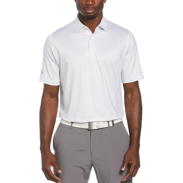 Callaway All Over Chevron Foulard Print Golf Polo Bright White - SP25 Men