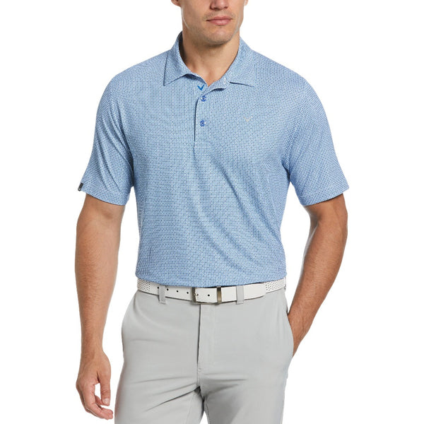 Callaway All Over Chevron Foulard Print Golf Polo Galaxy Blue - SP25 Men