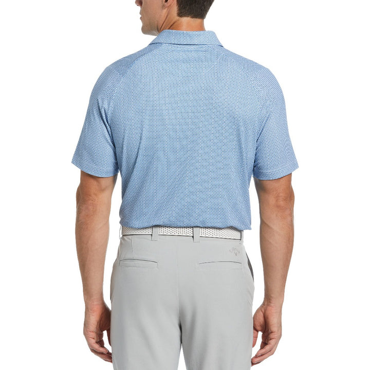 Callaway All Over Chevron Foulard Print Golf Polo Galaxy Blue - SP25 Men