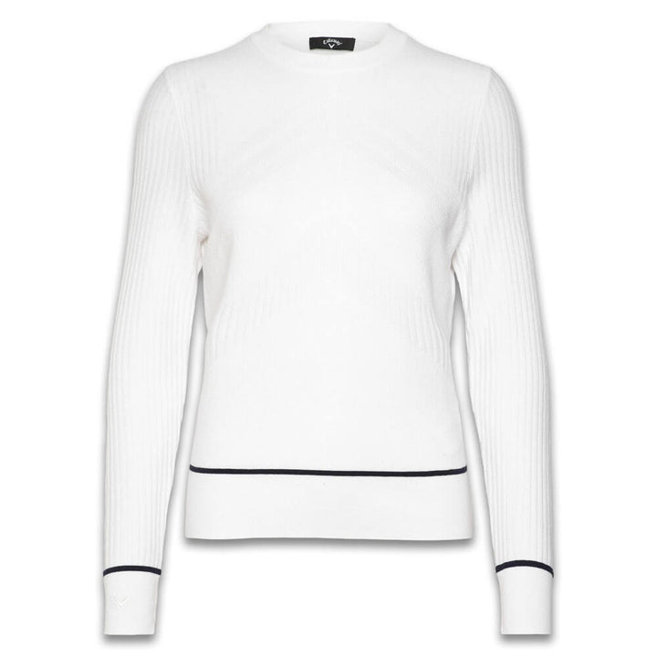 Callaway Multi-Stitch Chevron Golf Sweater (with Tipping) Brilliant White - SP25 Women