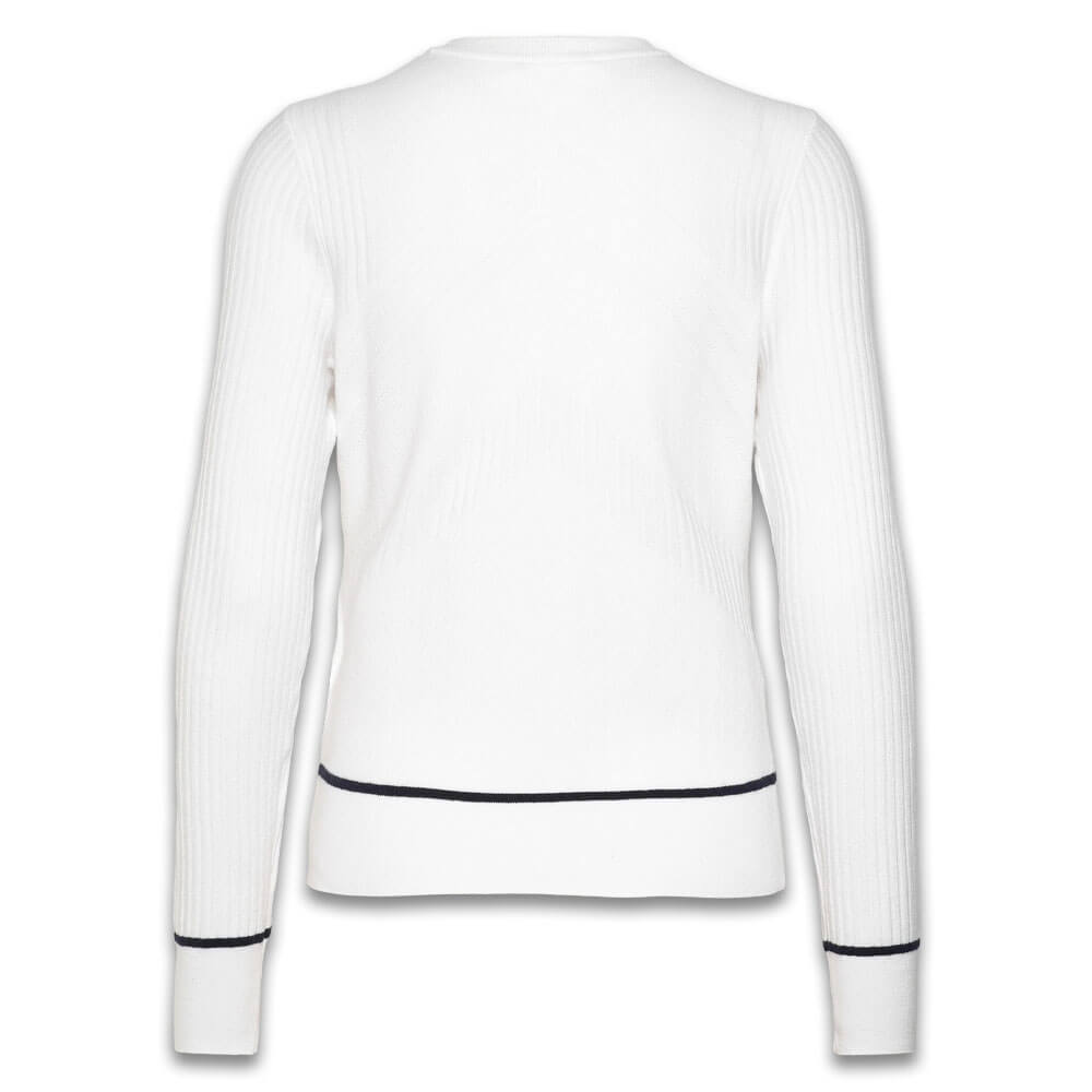 Callaway Multi-Stitch Chevron Golf Sweater (with Tipping) Brilliant White - SP25 Women