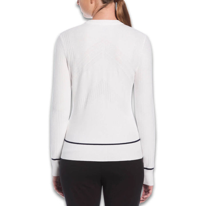 Callaway Multi-Stitch Chevron Golf Sweater (with Tipping) Brilliant White - SP25 Women