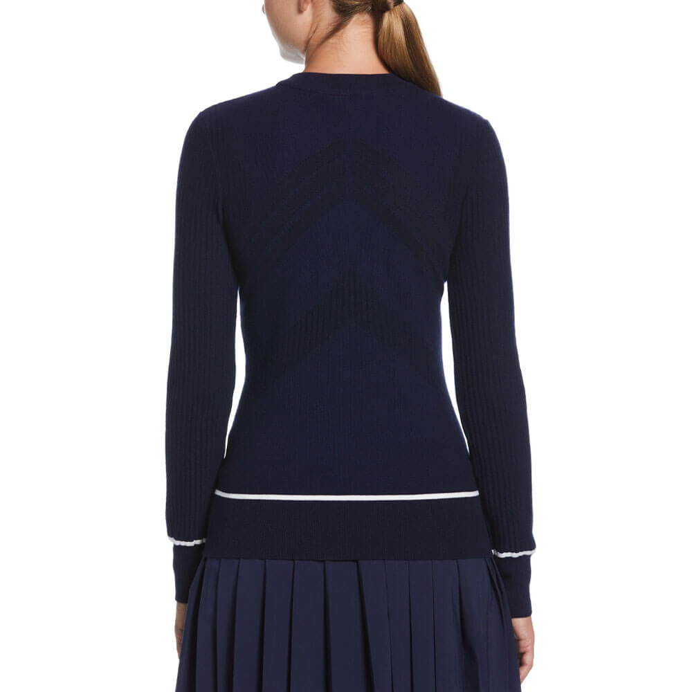 Callaway Multi-Stitch Chevron Golf Sweater (with Tipping) Peacoat - SP25 Women