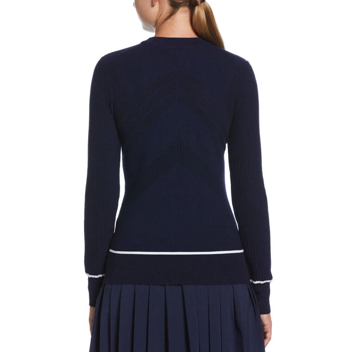 Callaway Multi-Stitch Chevron Golf Sweater (with Tipping) Peacoat - SP25 Women