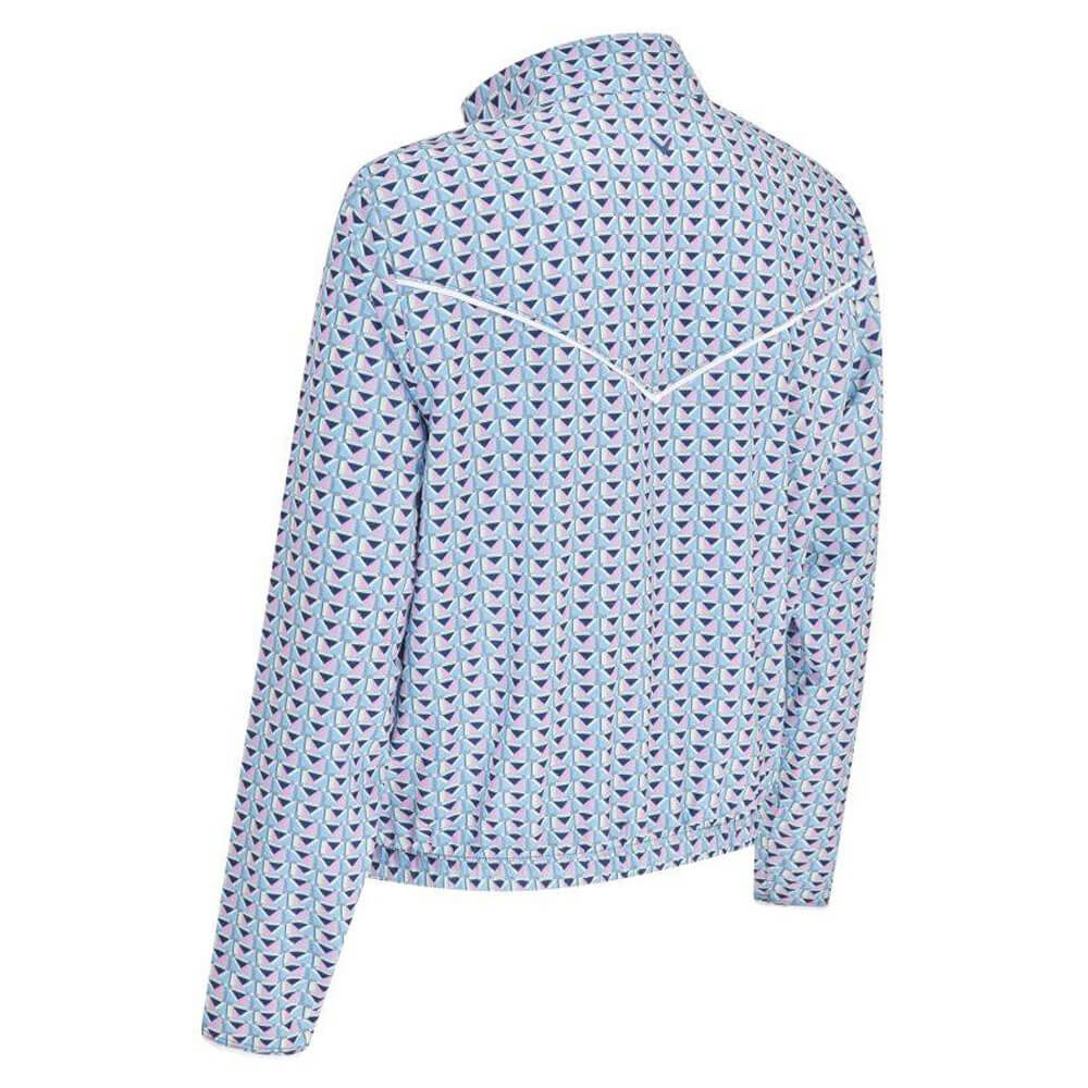 Callaway Lightweight Perforated Woven Cropped 1/4 Zip Golf Pullover Flint Stone - SP25 Women