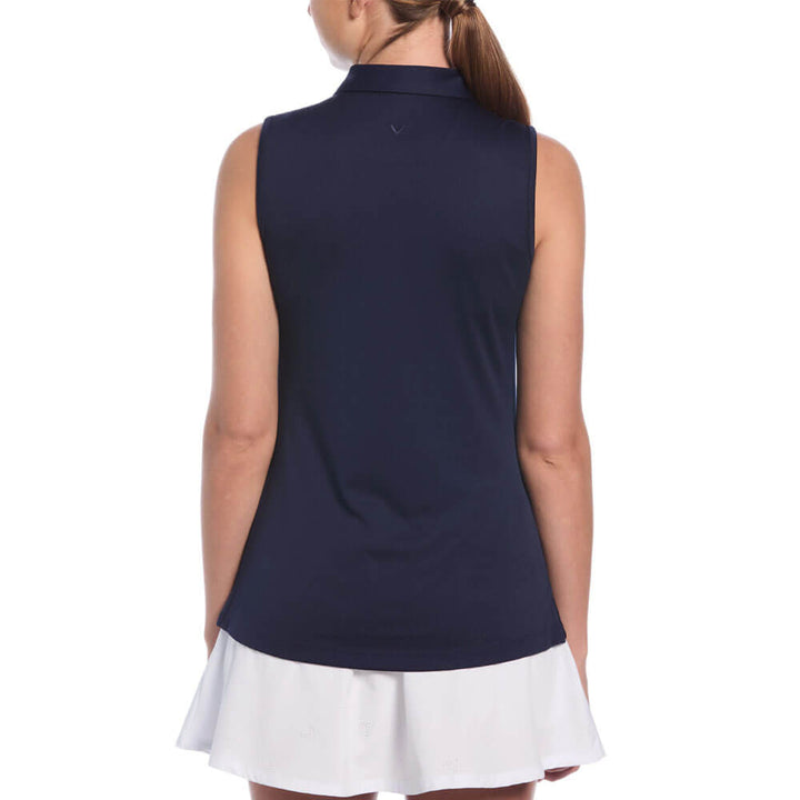Callaway Sleeveless Tournament Golf Polo Peacoat - SP25 Women