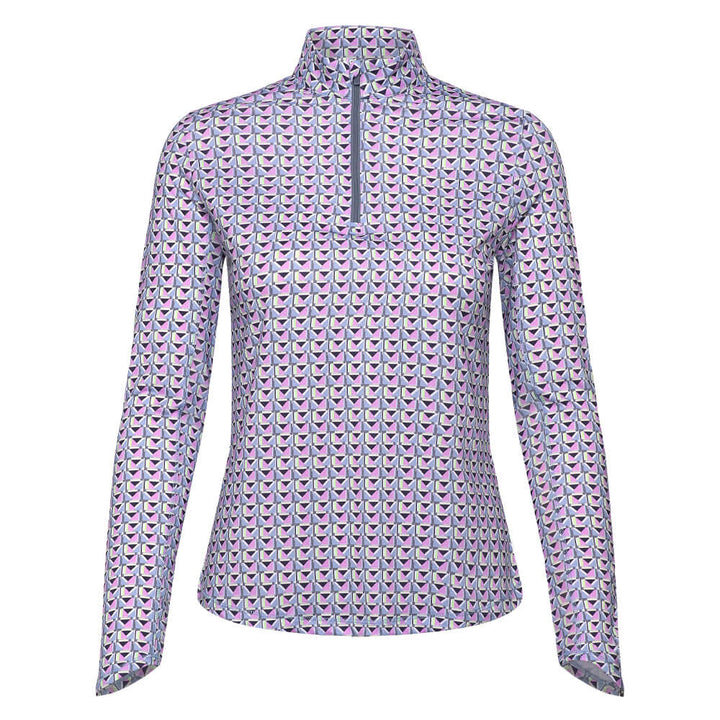 Callaway Geo Printed Sun Protection Golf Pullover Flint Stone - SP25 Women