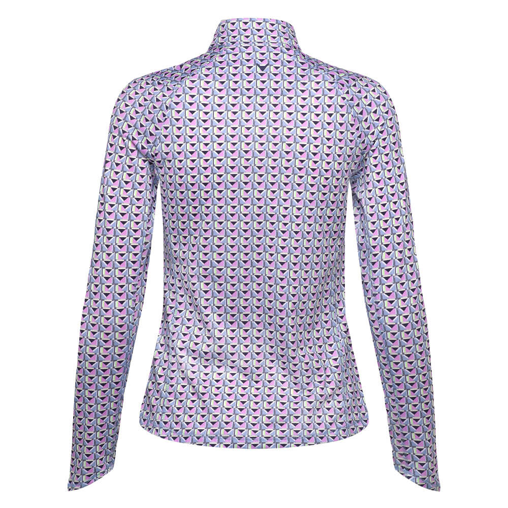 Callaway Geo Printed Sun Protection Golf Pullover Flint Stone - SP25 Women