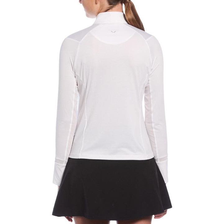 Callaway Waist Length Sun Protection Golf Pullover Brilliant White - SP25 Women