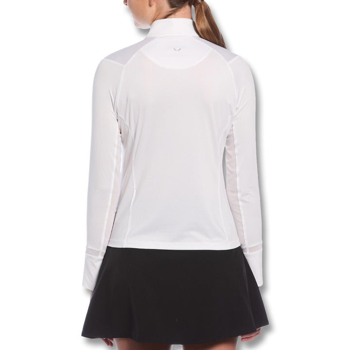 Callaway Waist Length Sun Protection Golf Pullover Brilliant White - SP25 Women