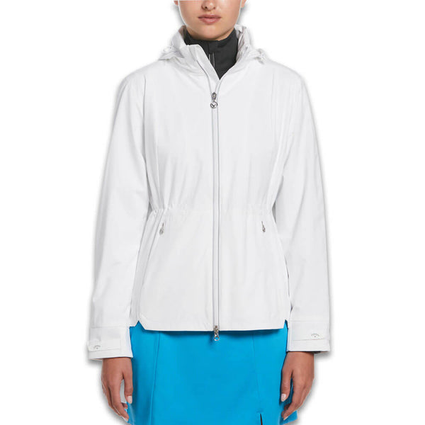 Callaway Wind and Water Resistant Golf Jacket (with Packable Hood) Brilliant White - SP25 Women