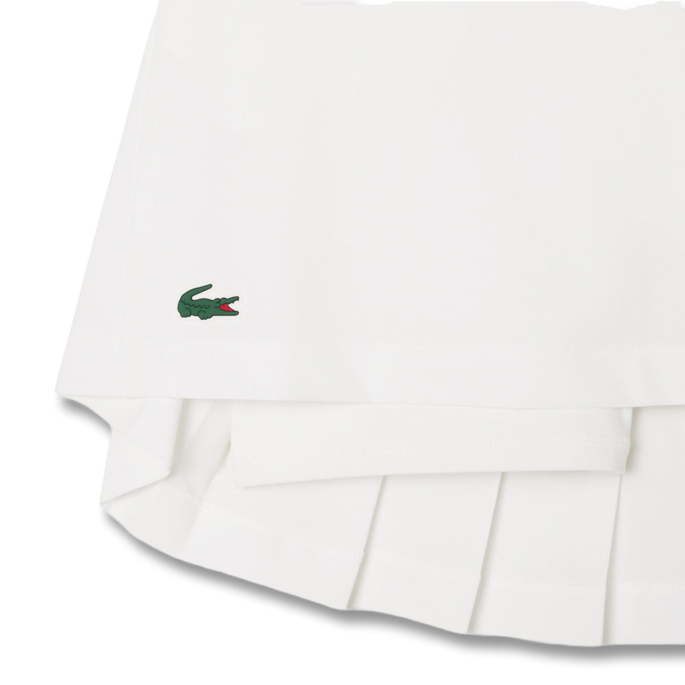 Lacoste Ultra Dry Lined Golf Skirt White - SS25 Women