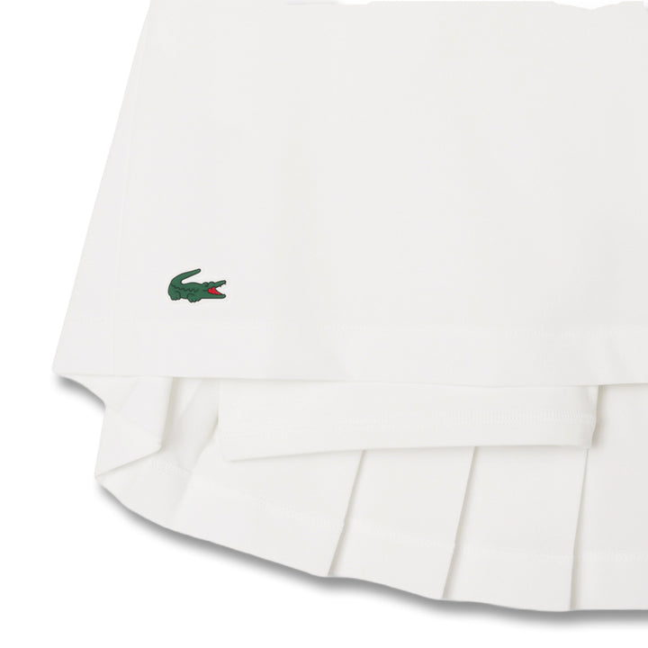 Lacoste Ultra Dry Lined Golf Skirt White - SS25 Women