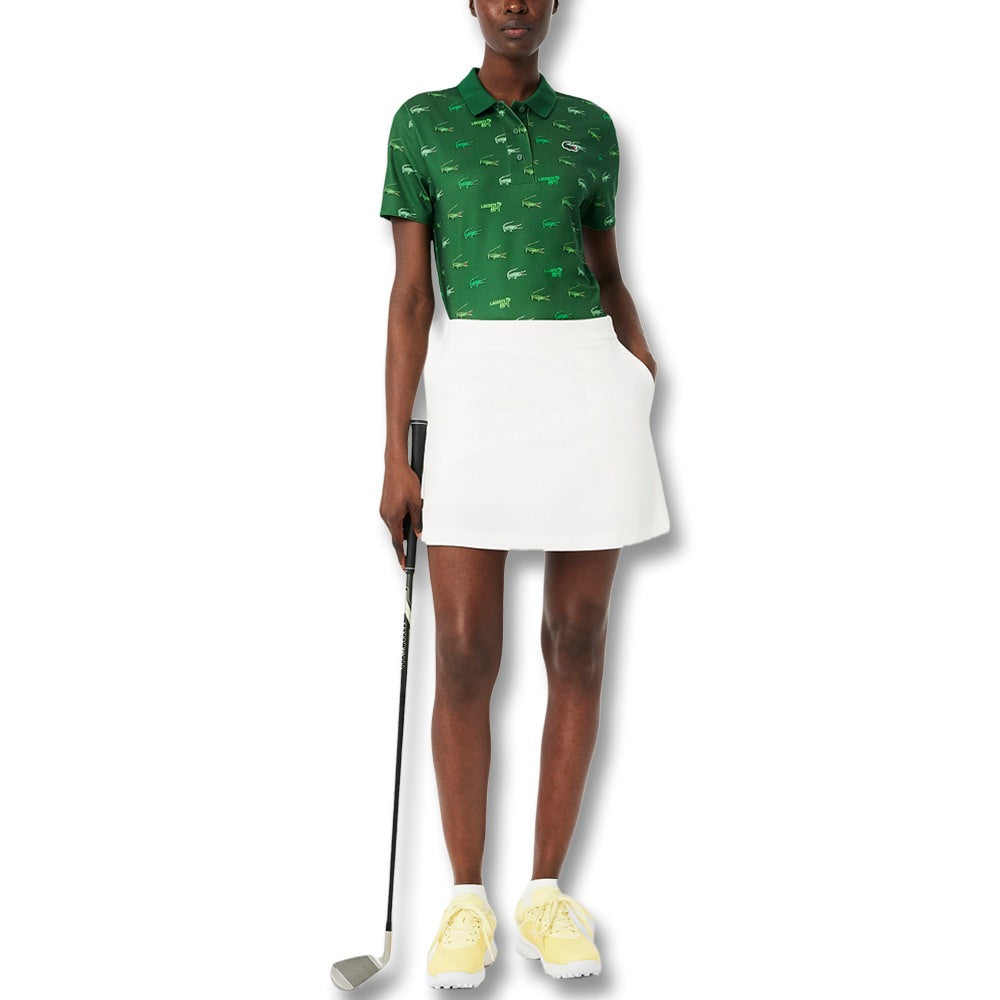 Lacoste Ultra Dry Lined Golf Skirt White - SS25 Women