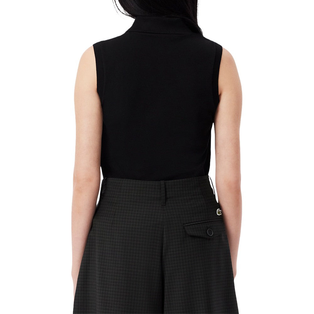 Lacoste Slim Fit L.12.D Sleeveless Stretch Golf Polo Black - SS25 Women