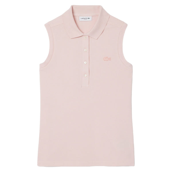 Lacoste Slim Fit L.12.D Sleeveless Stretch Golf Polo Light Pink - SS25 Women