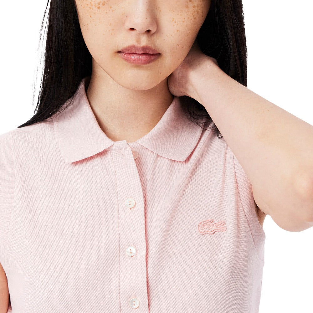 Lacoste Slim Fit L.12.D Sleeveless Stretch Golf Polo Light Pink - SS25 Women