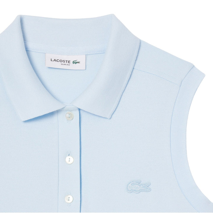 Lacoste Slim Fit L.12.D Sleeveless Stretch Golf Polo Light Blue - SS25 Women
