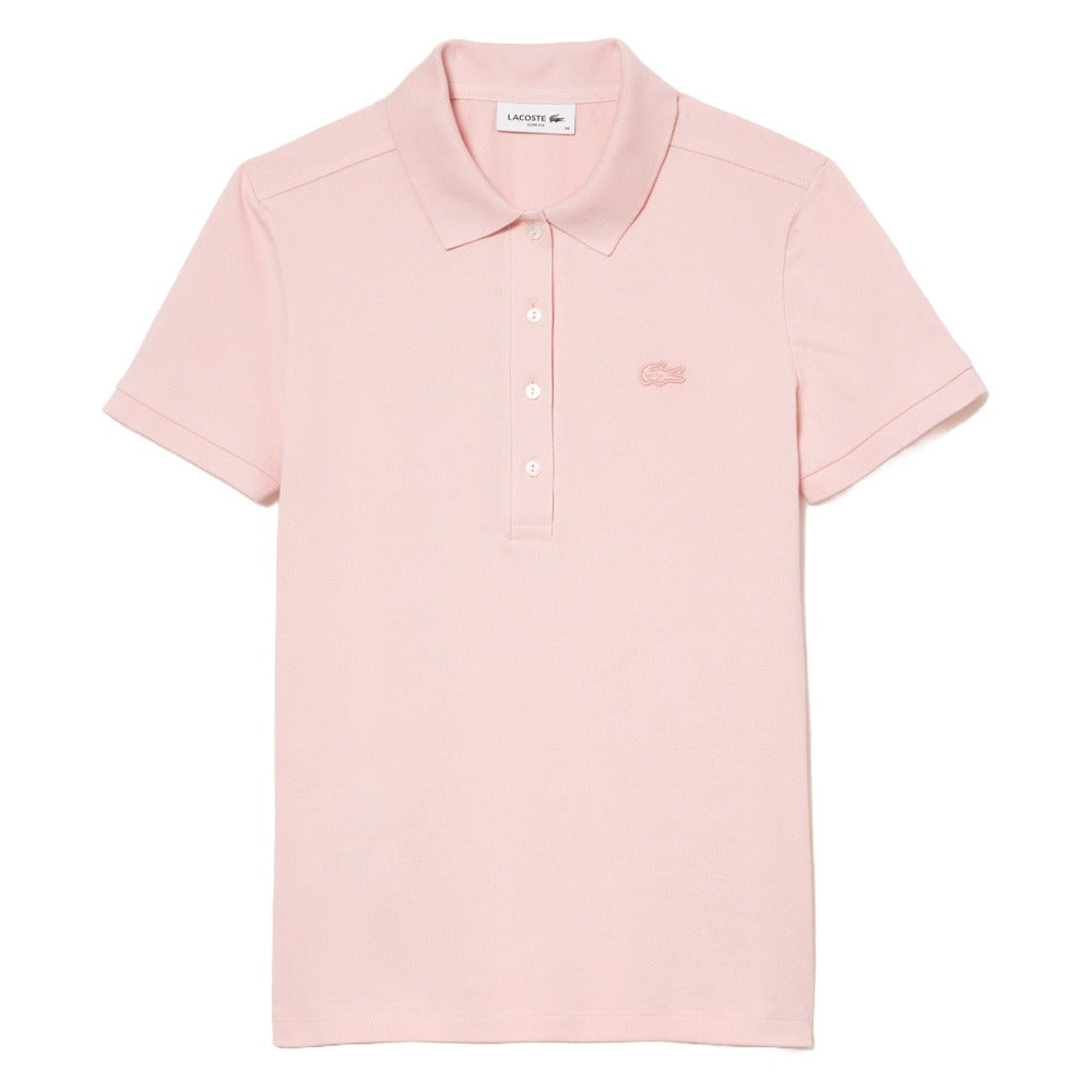 Lacoste L.12.D Slim Fit Stretch Mini Pique Golf Polo Light Pink - SS25 Women