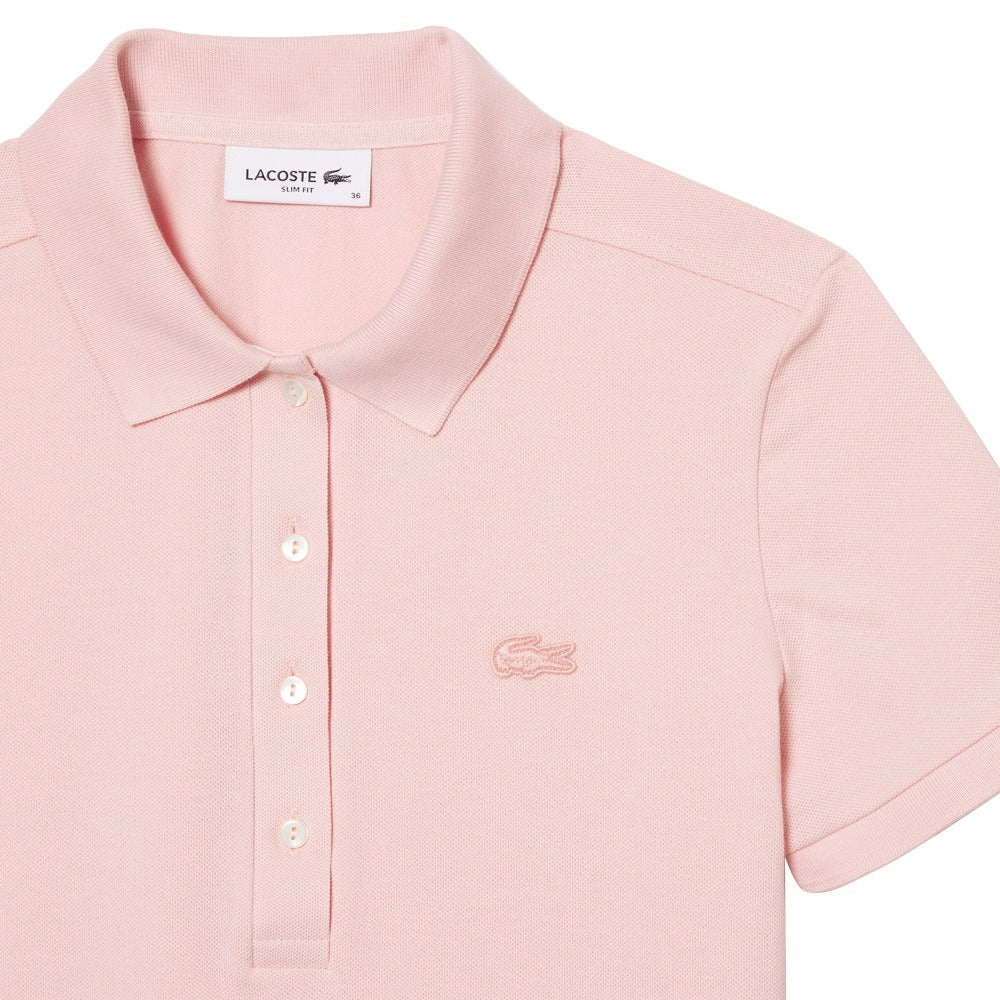 Lacoste L.12.D Slim Fit Stretch Mini Pique Golf Polo Light Pink - SS25 Women