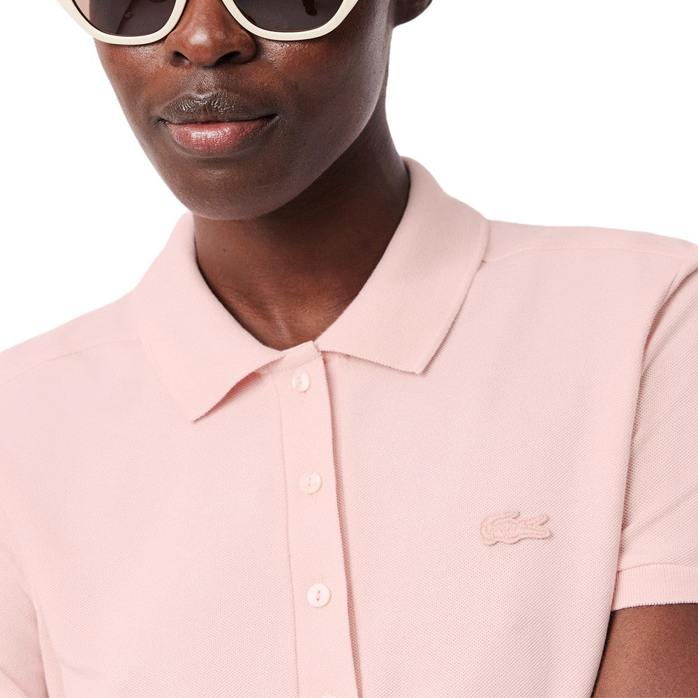 Lacoste L.12.D Slim Fit Stretch Mini Pique Golf Polo Light Pink - SS25 Women